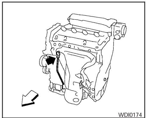 NISSAN SENTRA 2003 - VERIFICATION DU NIVEAU D'HUILE MOTEUR - 1