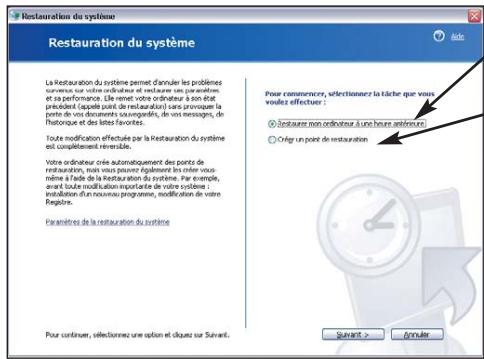 PACKARD BELL IMEDIA 7034 POWER CINEMA - COMMENT UTILISER L'UTILITAIRE RESTAURATION DU SYSTÈME DE WINDOWS XP ? - 2