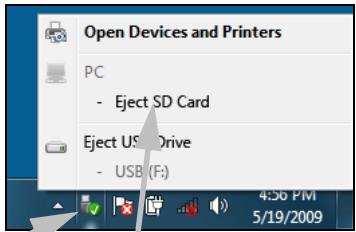 PACKARD BELL EN NE11HC - Retirer une carte d'un lecteur de carte mémoire - 1
