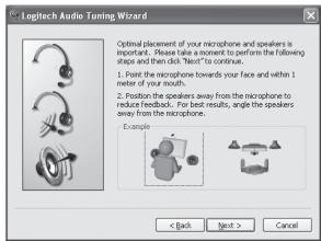 LOGITECH QUICKCAM PRO NOTEBOOKS - Assistant de réglage audio - 3