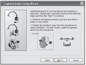 LOGITECH QUICKCAM PRO NOTEBOOKS - Audio Tuning-veiviseren - 3