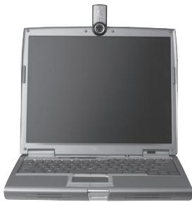 LOGITECH QUICKCAM PRO NOTEBOOKS - Kameran, mikrofonin ja kaiuttimien sijoittelu - 1