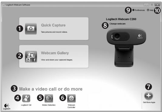 LOGITECH C260 - Navigating the Logitech Webcam Software - 1