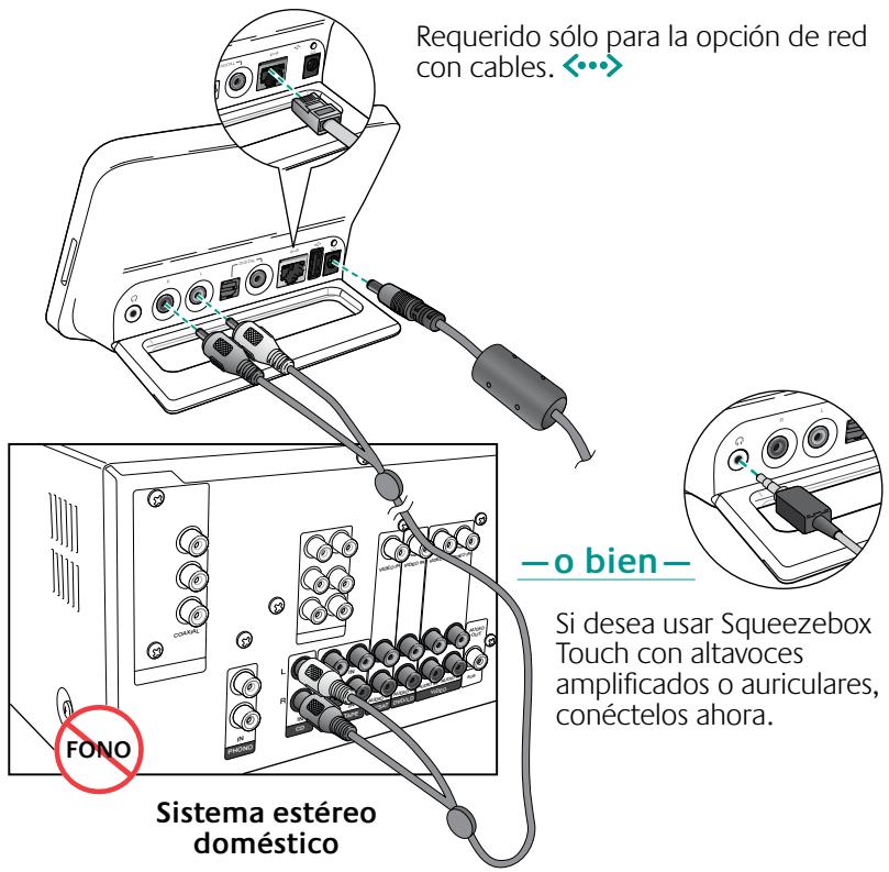 LOGITECH SQUEEZEBOX TOUCH - Paso 2: Realice las connexiones de Squeezebox - 1