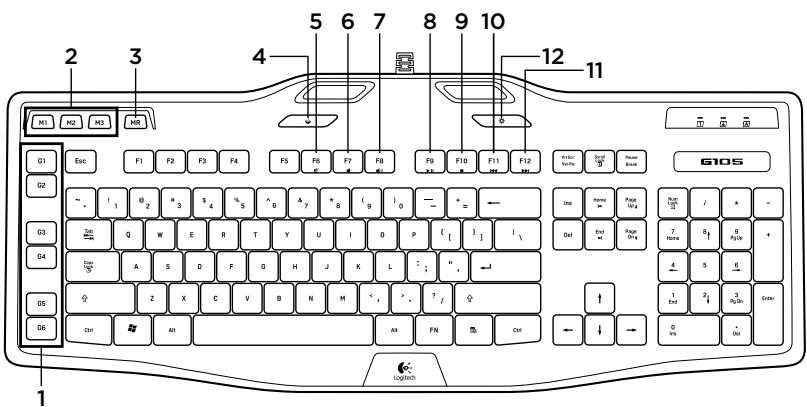 LOGITECH G105 GAMING KEYBOARD - Nederlandst - 1