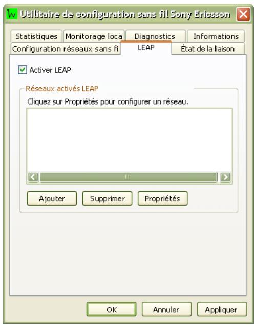 SONY ERICSSON GC79 - Connexions WLAN utilisant LEAP - 1