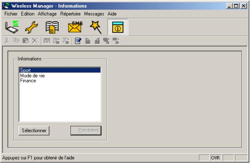 SONY ERICSSON GC79 - Écran services en ligne de wireless manager - 1