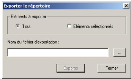 SONY ERICSSON GC79 - Pour exporter une entrée ou un répertoire : - 1