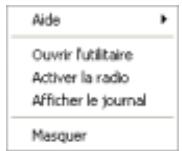 SONY ERICSSON GC89 - Accès au menu de l'icône d'état de l'utilitaire sans fil - 1