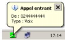 SONY ERICSSON GC89 - Onglet notifications - 1