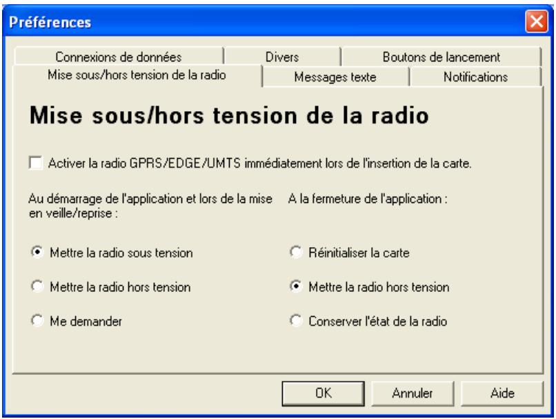 SONY ERICSSON GC89 - Pour configurer les préférences du gestionnaire sans fil - 1