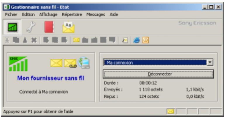 SONY ERICSSON GC89 - Affichage état du gestionnaire sans fil - 2