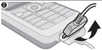 SONY ERICSSON K530I - Pour charger la batterie - 2