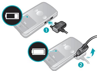 SONY ERICSSON W508 - Pour charger la batterie - 1