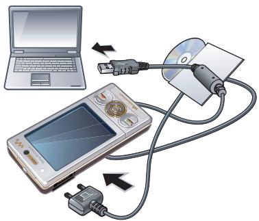 SONY ERICSSON W705 - Utilisation du câble USB - 1