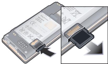 SONY ERICSSON W705 - Pour retirer une carte mémoire - 1