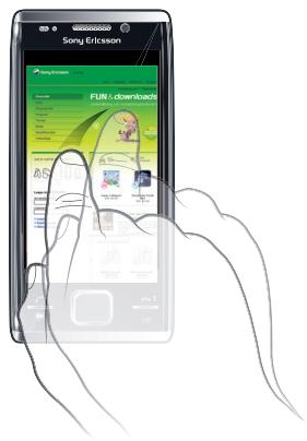 SONY ERICSSON XPERIA X2 - Utilisation de l'écran tactile - 1