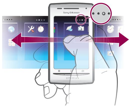 SONY ERICSSON XPERIA X8 - Volets d'applications - 1