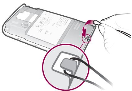SONY ERICSSON XPERIA X8 - Pour utiliser le support de la dragonne - 1