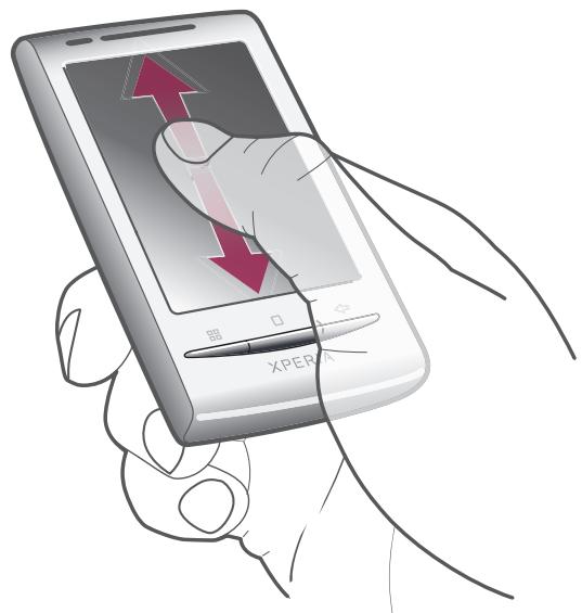 SONY ERICSSON XPERIA X8 - Défilament - 1
