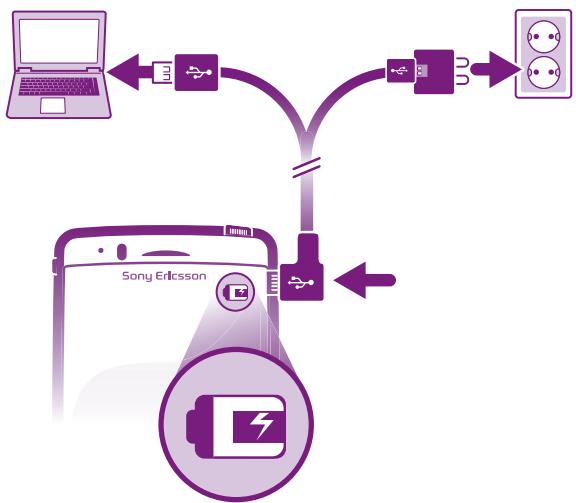 SONY ERICSSON XPERIA ARC - Chargement de la batterie - 2