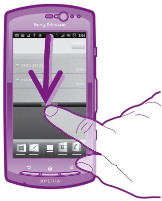 SONY ERICSSON XPERIA NEO - Vérification des notifications et des activités en cours - 1