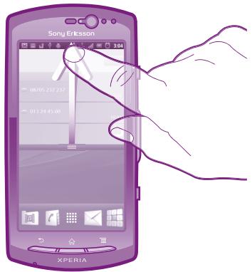 SONY ERICSSON XPERIA NEO - Vérification des notifications et des activités en cours - 2
