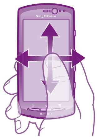 SONY ERICSSON XPERIA NEO - Pour faire défiler - 1