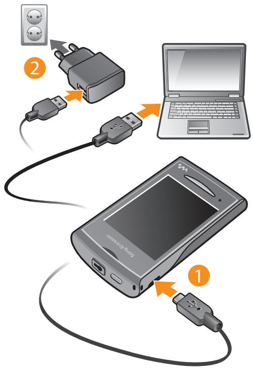 SONY ERICSSON YENDO - Chargement de la batterie - 1