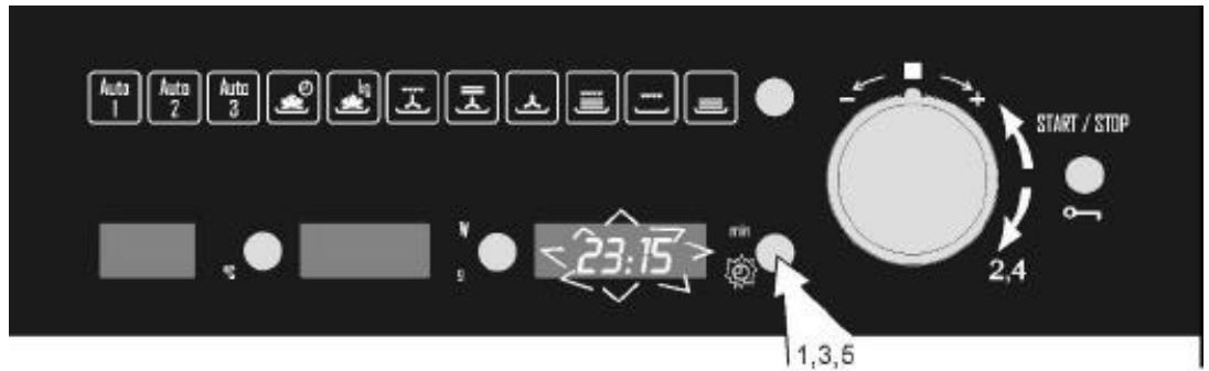 ROSIERES RSCM 48 IN - Setting the clock - 1