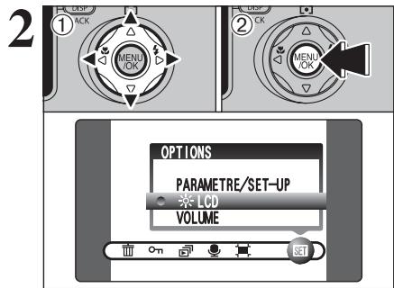 FUJI F810 - REGLAGE DE LA LUMINOSITE DU MONITEUR LCD / REGLAGE DU VOLUME - 2