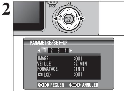 FUJI F810 - UTILISATION DE L'ECRAN DE PARAMETRAGE - 2