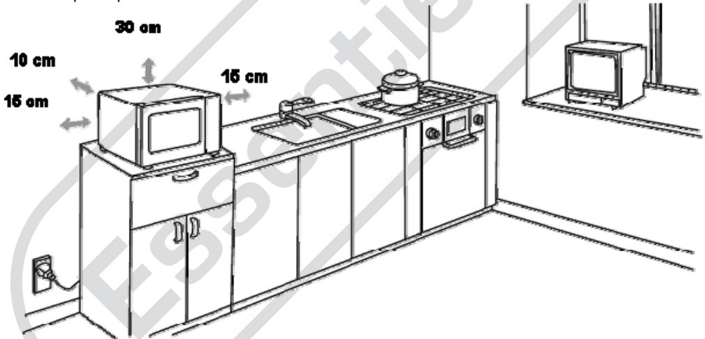 ESSENTIELB MICRO-ONDES GRIL EG 202I - INSTALLATION DE L'APPAREIL - 1