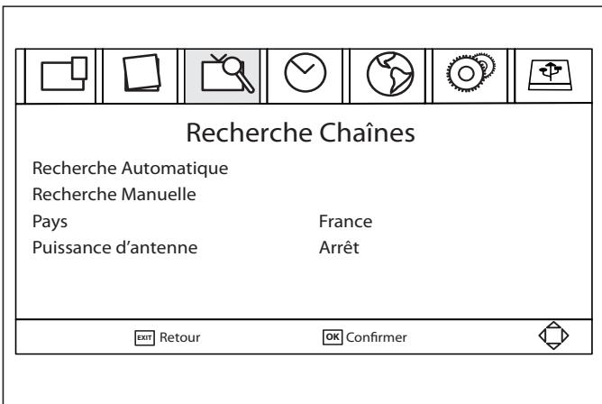 ESSENTIELB PLATINIUM HD - Menu Recherche de chaînes - 1