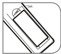ESSENTIELB PLATINIUM HD - INSERTION DES PILES DANS LA TÉLECOMMANDE - 1