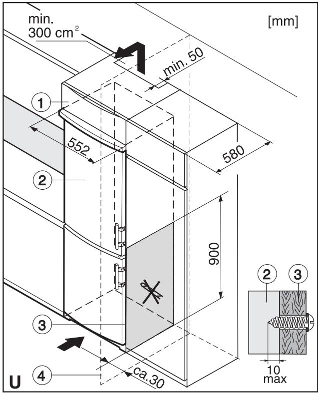 LIEBHERR CUN 3021 - Inbouw in het keukenblok - 3