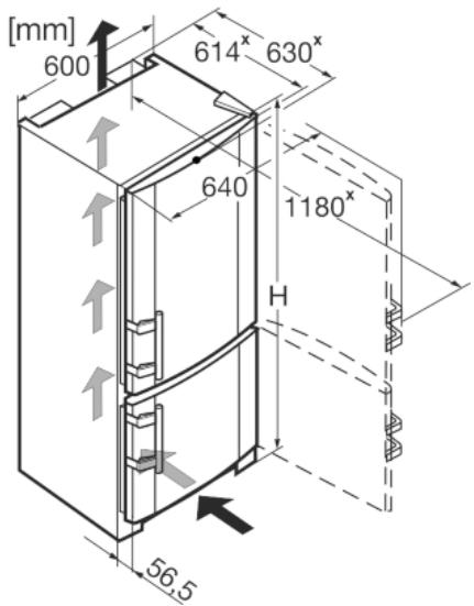 LIEBHERR CNP 4013 COMFORT NOFROST - Dimensions hors tout de l'appareil - 1