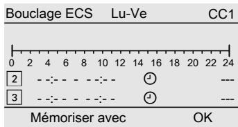 VIESSMANN VITOTROL 300A - Supprimer une plage horaire pour la pompe de bouclage ECS - 1