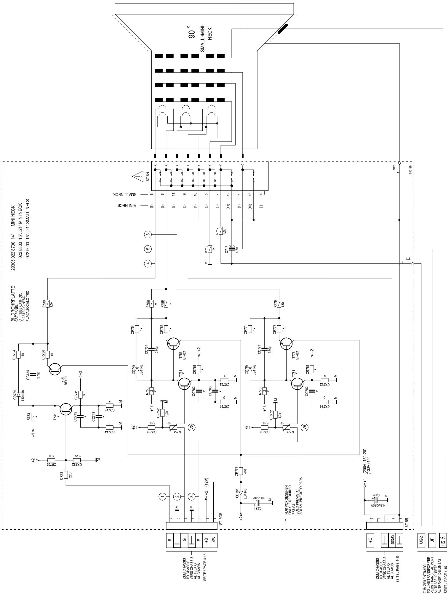GRUNDIG CUC 7303 F - Oscillogrammes du chassin / Oscillograms Chassis - 12