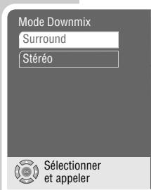 GRUNDIG GDP 9550 - Sélection du mode Surround ou stéréo (mode downmix) - 1