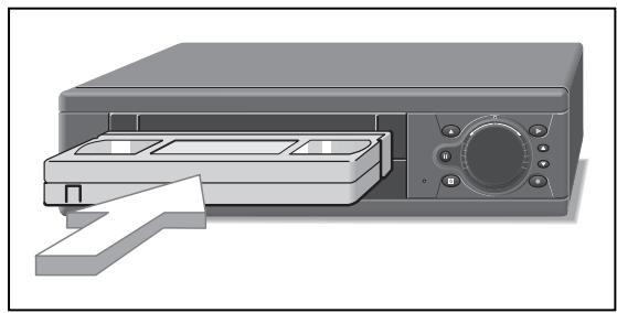 GRUNDIG GV 500 SV - Introduire la cassette - 1