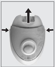 GRUNDIG LE 7940 DAMENEPILIERER, A/N SHAVER - Nettoyage de l'embout d'épilation - 1