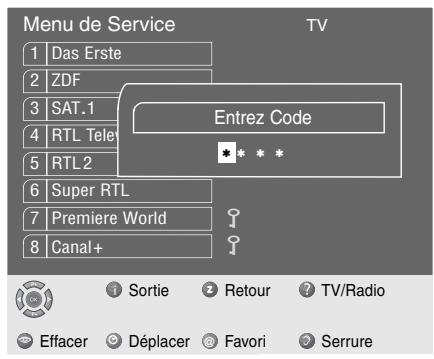 GRUNDIG SINIO DTR 6111 S CI - Le Menu de Service TV ou Radio - 2