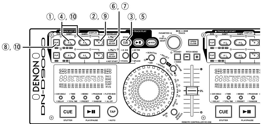 DENON DN-D9000 - Mode Alpha-Track Hot Start: - 1