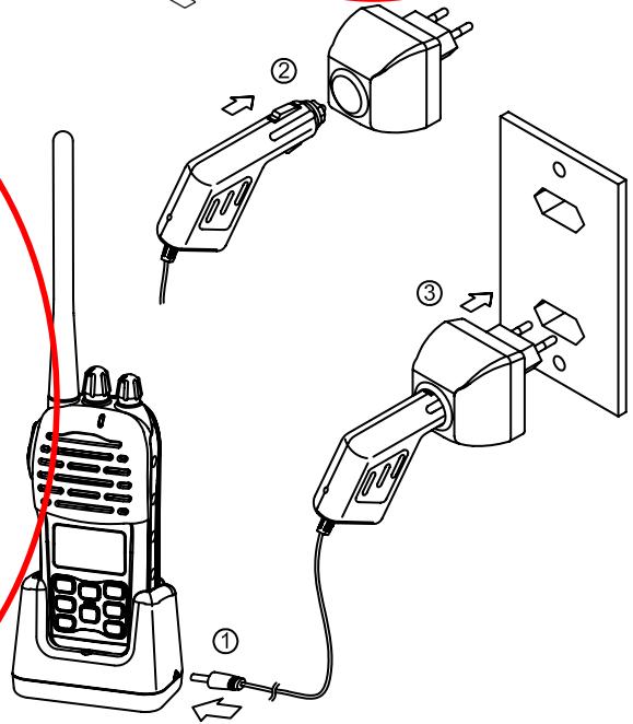 NAVICOM RT-320 - Charging and Installing the battery pack - 2