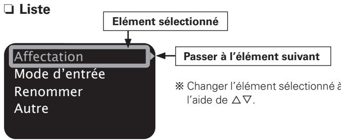 DENON AVR-4308 A - Affichage de la position du curseur - 2