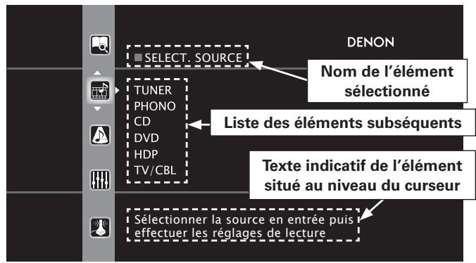 DENON AVR-4308 A - Example: Menu Navigation (menu initial) - 1