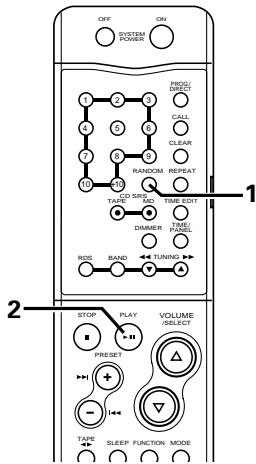 DENON DCD-F101 - Lecture de plages en ordre aléatoire [lecture aléatoire] - 1