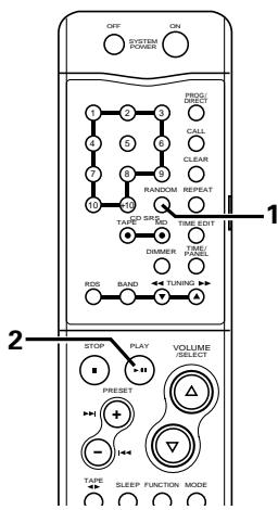 DENON DCD-F101 - Avspelning av melodierna i slumpvis ordning [Slumpvis avspelning] - 1