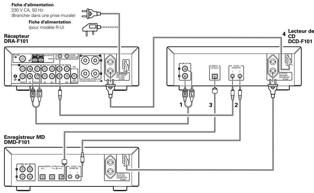 DENON DCD-F101 - Connexion à la série D-F101 - 1